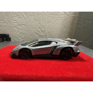 Hot Wheels Silver Lamborghini Veneno Diecast Toy Car